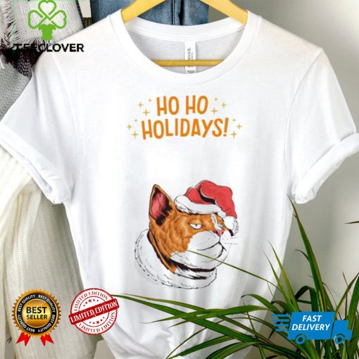Cat Christmas Ho Ho Holidays art hoodie, sweater, longsleeve, shirt v-neck, t-shirt