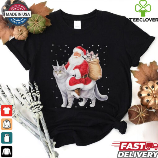 Cat Christmas Santa Cat Shirt