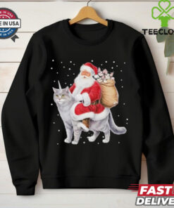 Cat Christmas Santa Cat Shirt