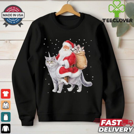 Cat Christmas Santa Cat Shirt