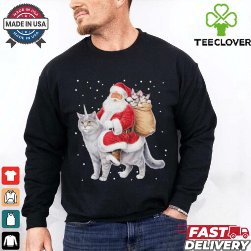 Cat Christmas Santa Cat Shirt