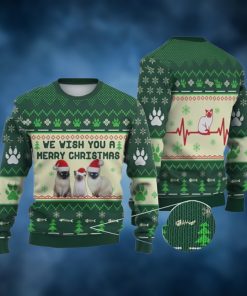 Cat Christmas Sweater, Siamese Cat We Wish You A Merry Ugly Christmas Sweater 3D