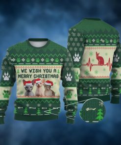 Cat Christmas Sweater Sphynx Cat We Wish You A Merry Ugly Christmas Sweater 3D