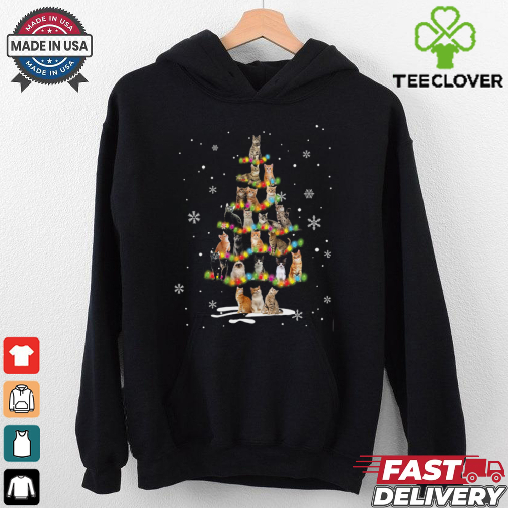 Cat Christmas Tree Light Shirt Recovered Cat Christmas Tree Light Shirt Recovered