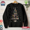 Bigfoot Christmas Tree Lights Xmas Boys Men Sasquatch Lovers Shirt Recovered