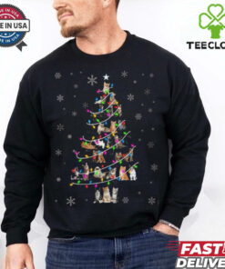 Cat Christmas Tree Shirt Recovered