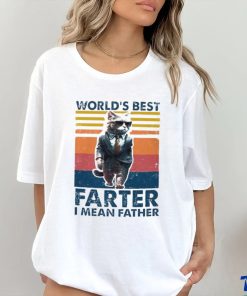 Cat Dad worlds best farter I mean father retro hoodie, sweater, longsleeve, shirt v-neck, t-shirt
