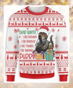 Cat Dear Santa Sweater For Men And Women All Over Print Sweater Christmas Gift 2021