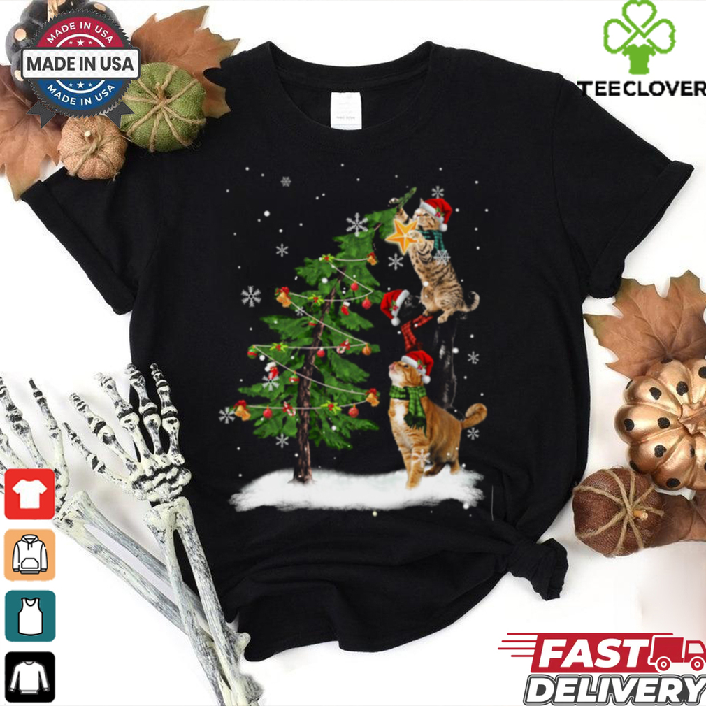 Cat Funny Xmas tree Shirt Recovered Cat Funny Xmas tree Shirt Recovered