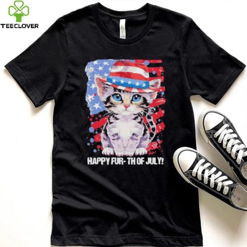 Cat Happy Fur Th Of July Independence America Flag Shirt