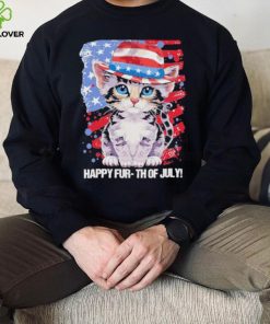 Cat Happy Fur Th Of July Independence America Flag Shirt