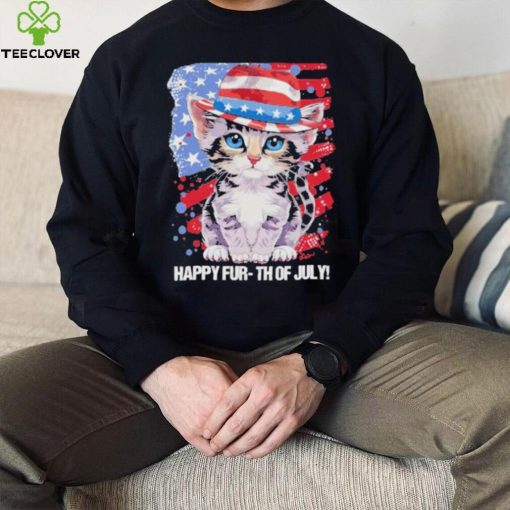 Cat Happy Fur Th Of July Independence America Flag Shirt