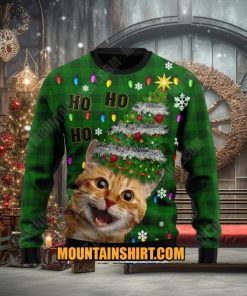 Cat Ho Ho Ho Ugy Christmas Sweater