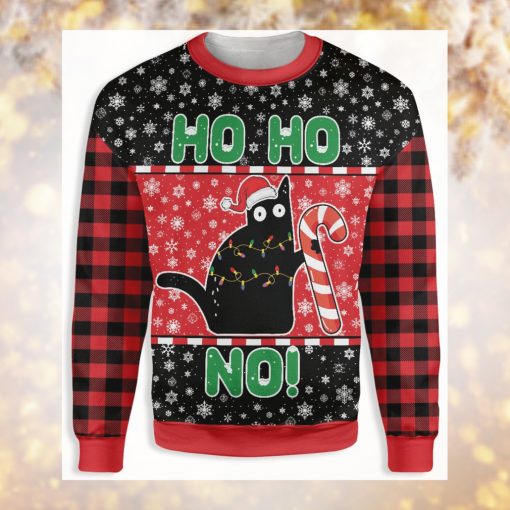 Cat Ho Ho No Christmas Sweater For Men And Women All Over Print Sweater Christmas Gift 2021