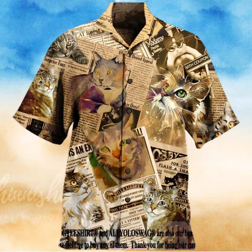 Cat Journal Summer Cats Lover All Over Printed Hawaiian Shirt