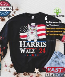 Cat Ladies For Harris Walz 2024 For President Kamala Cat T shirt