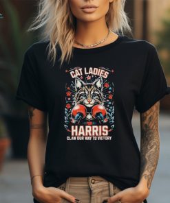 Cat Ladies For Harris for President 2024 Claw Out Way To Victory T shirt