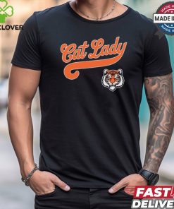 Cat Lady Baseball Script Tiger Logo t hoodie, sweater, longsleeve, shirt v-neck, t-shirt