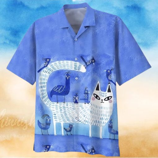 Cat Lover Print Hawaiian Shirt