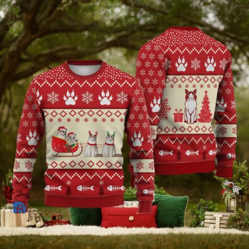 Cat Lover Ragdoll Cat Reindeer Ugly Christmas Sweater