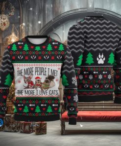 Cat Lover The More People I Met Ugly Christmas Sweater
