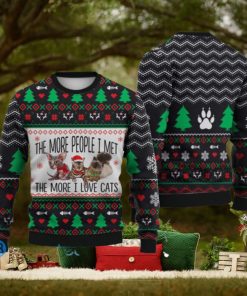 Cat Lover The More People I Met Ugly Christmas Sweater