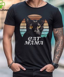 Cat Mama Mom Mothers Day Black Cat Retro T Shirt