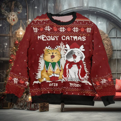 Cat Meowy Catmas Ugly Christmas Sweater