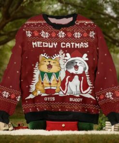 Cat Meowy Catmas Ugly Christmas Sweater
