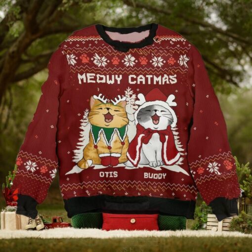Cat Meowy Catmas Ugly Christmas Sweater