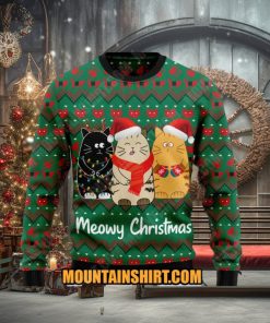 Cat Meowy Christmas Ugy Christmas Sweater
