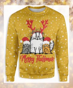 Cat Merry Fluffmas Sweater For Men And Women All Over Print Sweater Christmas Gift 2021