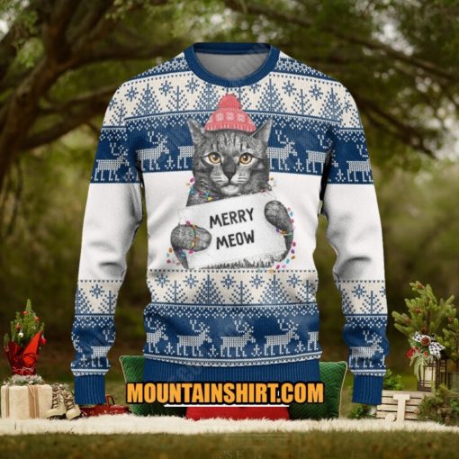 Cat Merry Meows Ugy Christmas Sweater