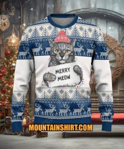 Cat Merry Meows Ugy Christmas Sweater