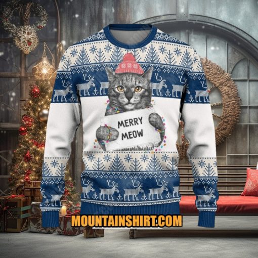 Cat Merry Meows Ugy Christmas Sweater