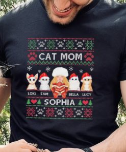 Cat Mom Loki Sam Bella Lucy Sophia Ugly Christmas Shirt