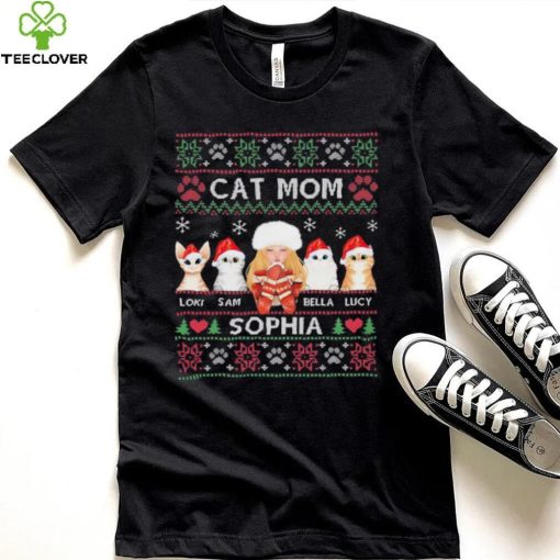 Cat Mom Loki Sam Bella Lucy Sophia Ugly Christmas Shirt