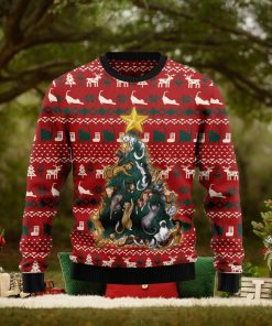 Cat Naughty Pine Ugly Christmas Sweater Gift Men Women