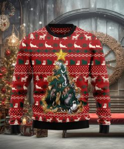 Cat Naughty Pine Ugly Christmas Sweater Gift Men Women