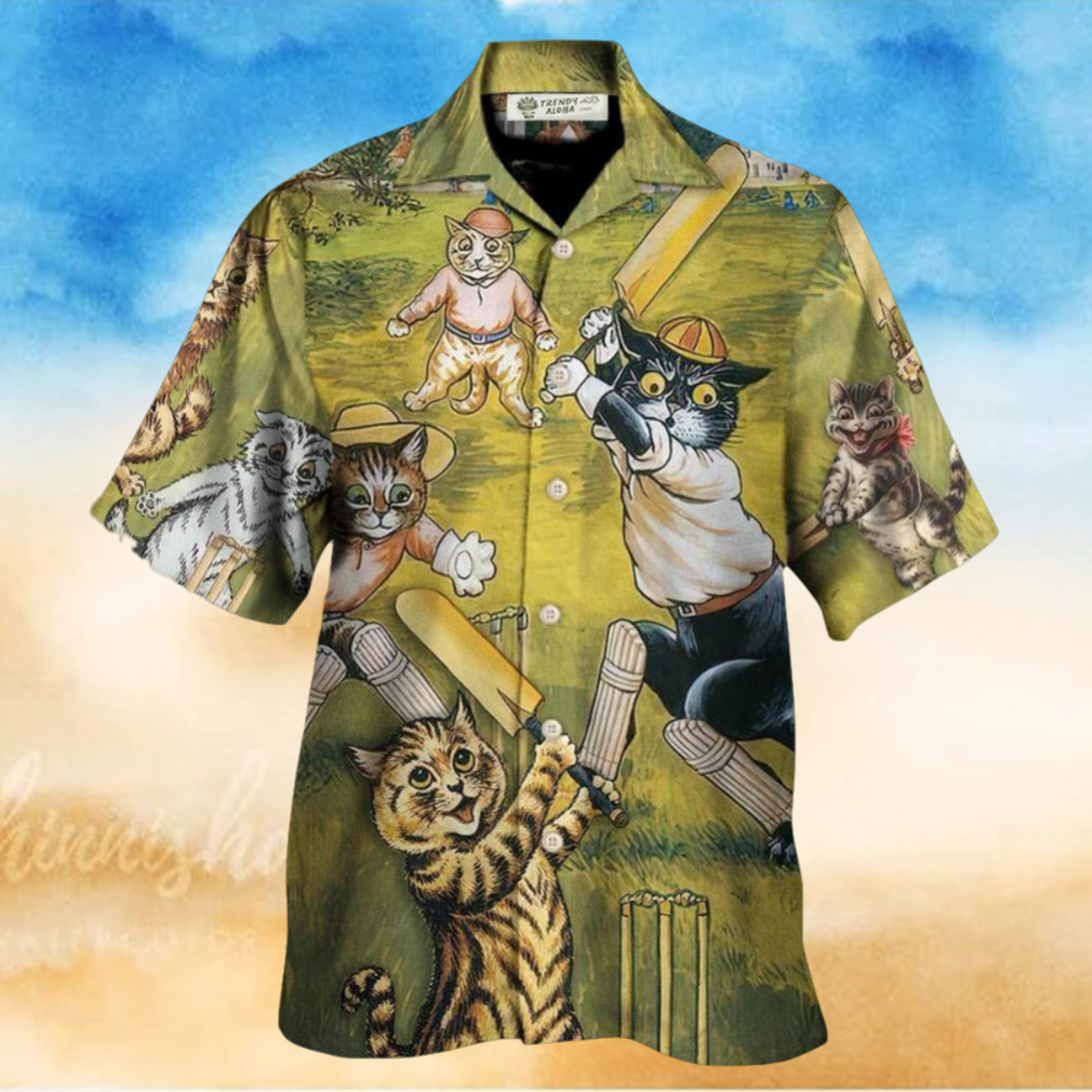 Cat Play Cricket Funny We Love Cricket Hawaiian Shirt Cat Play Cricket Funny We Love Cricket Hawaiian Shirt