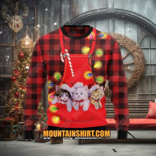 Cat Pocket Ugy Christmas Sweater