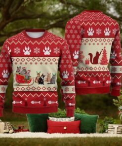 Cat Reindeer Ugly Christmas Sweater