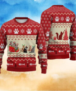 Cat Reindeer Ugly Christmas Sweater