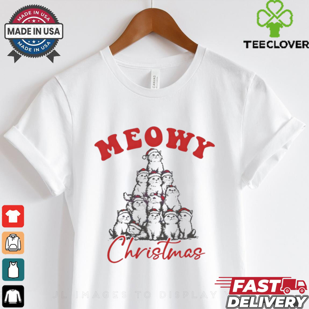 Cat Santa hat meowy Christmas shirt Cat Santa hat meowy Christmas shirt