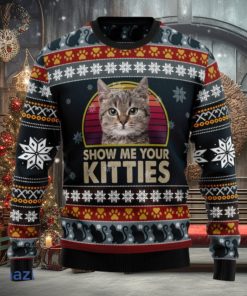 Cat Show Me Your Kitties 3D Ugly Christmas Sweater
