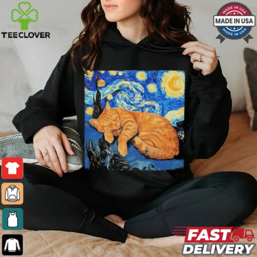 Cat Van Gogh Starry Night Shirt