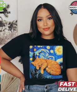Cat Van Gogh Starry Night Shirt