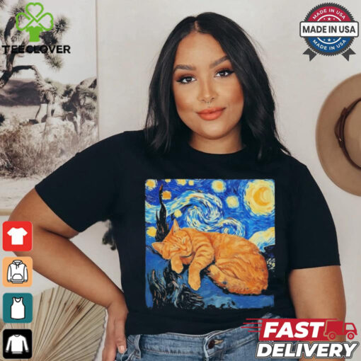 Cat Van Gogh Starry Night Shirt