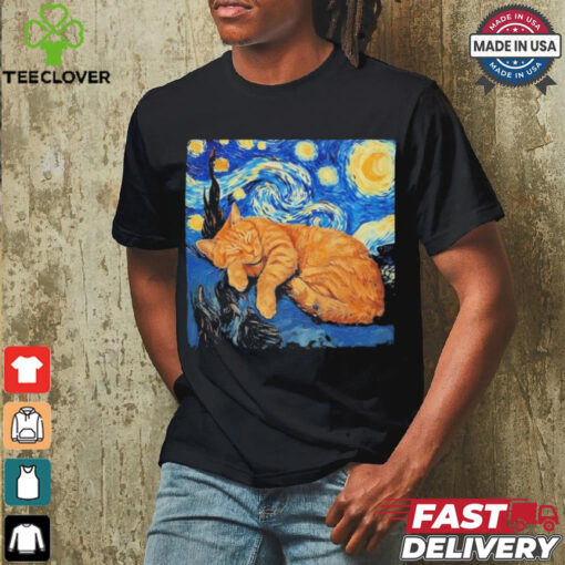 Cat Van Gogh Starry Night Shirt