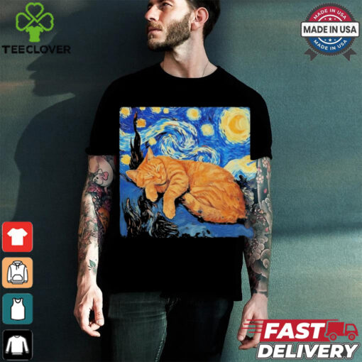 Cat Van Gogh Starry Night Shirt